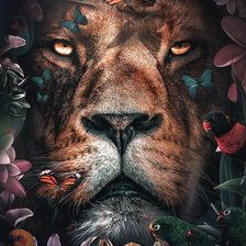 Схема вышивки «Лев»