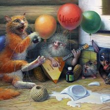 Схема вышивки «Рождество Кота»