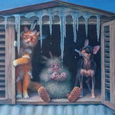 Схема вышивки «Весна Кота»