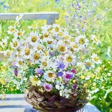 Схема вышивки «Ромашки»