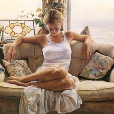 Схема вышивки «Девушка»