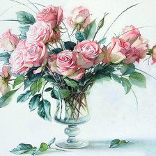 Схема вышивки «Розовый букет»