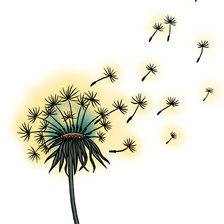 Схема вышивки «Одуванчик»