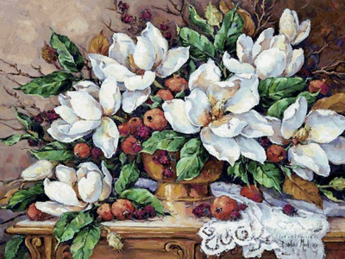 Барбара Мок. Букет магнолий - барбара мок, букет - предпросмотр