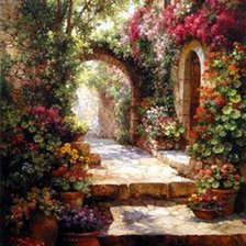 Схема вышивки «Дворик»