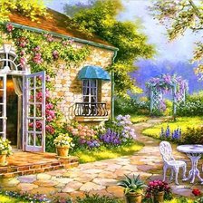 Схема вышивки «Беседка»