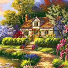 Схема вышивки «Домик»