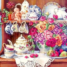 Схема вышивки «По картине Барбары Мок»