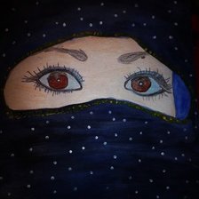 Схема вышивки «глаза»