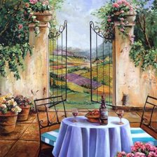 Схема вышивки «Беседка»