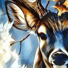 Схема вышивки «Олень»