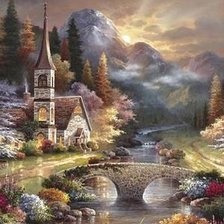 Схема вышивки «Домик»