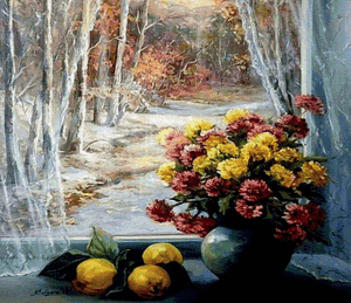 Цветы на окне - весна, окно, цветы - предпросмотр