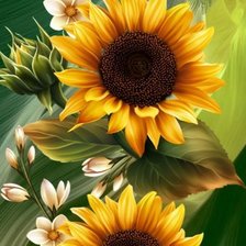 Схема вышивки «Подсолнухи»