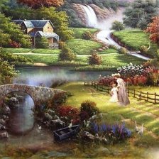 Схема вышивки «Домик»