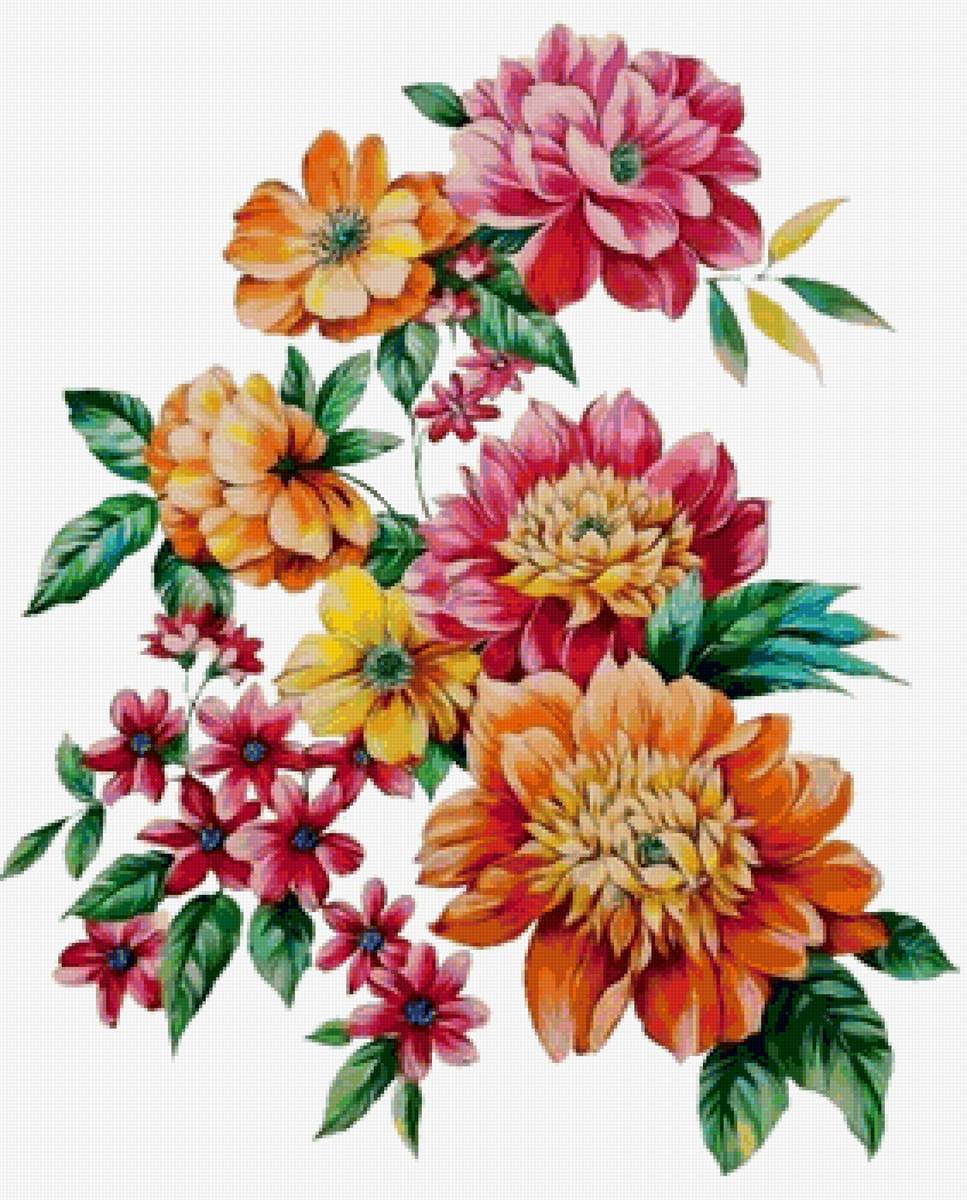 цветы - рисунок - предпросмотр