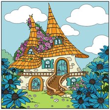 Схема вышивки «сказочный домик»