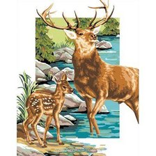 Схема вышивки «олени»