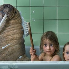 Схема вышивки «Банный день»