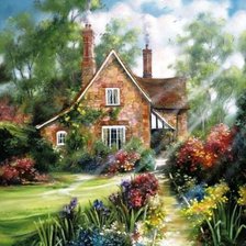 Схема вышивки «Домик»