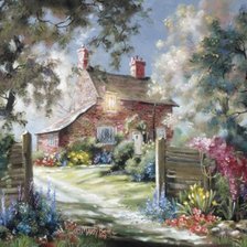 Схема вышивки «Сказочный домик»