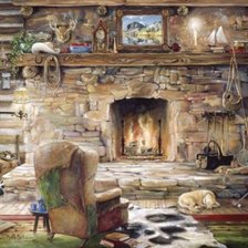 Схема вышивки «Дом охотника»