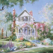 Схема вышивки «Сказочный дом»