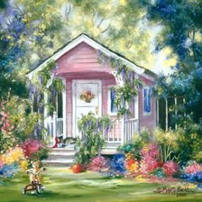 Схема вышивки «Домик»