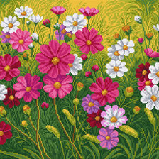 Схема вышивки «Радужное  поле»