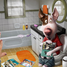 Схема вышивки «Без стука не входить»