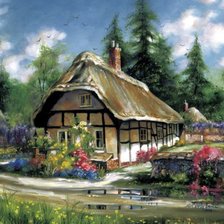 Схема вышивки «Домик»