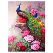 Схема вышивки «павлин»