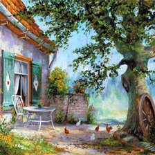 Схема вышивки «Пейзаж. Рейнт Висаар»