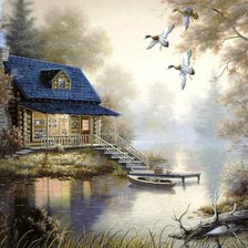 Схема вышивки «Джуди Гибсон. Пейзаж»