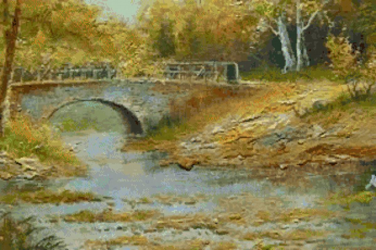 Мост Осенью - мост, пейзаж, осень - предпросмотр