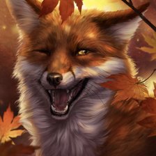 Схема вышивки «хитрый лис»