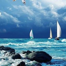 Схема вышивки «Море»