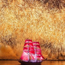 Схема вышивки «Алые паруса»