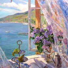 Схема вышивки «Окно»