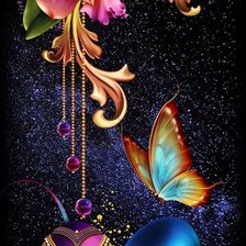 Схема вышивки «бабочка»