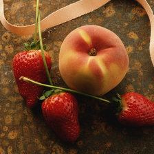 Схема вышивки «Персик и клубника»