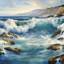 Схема вышивки «Морской пейзаж»