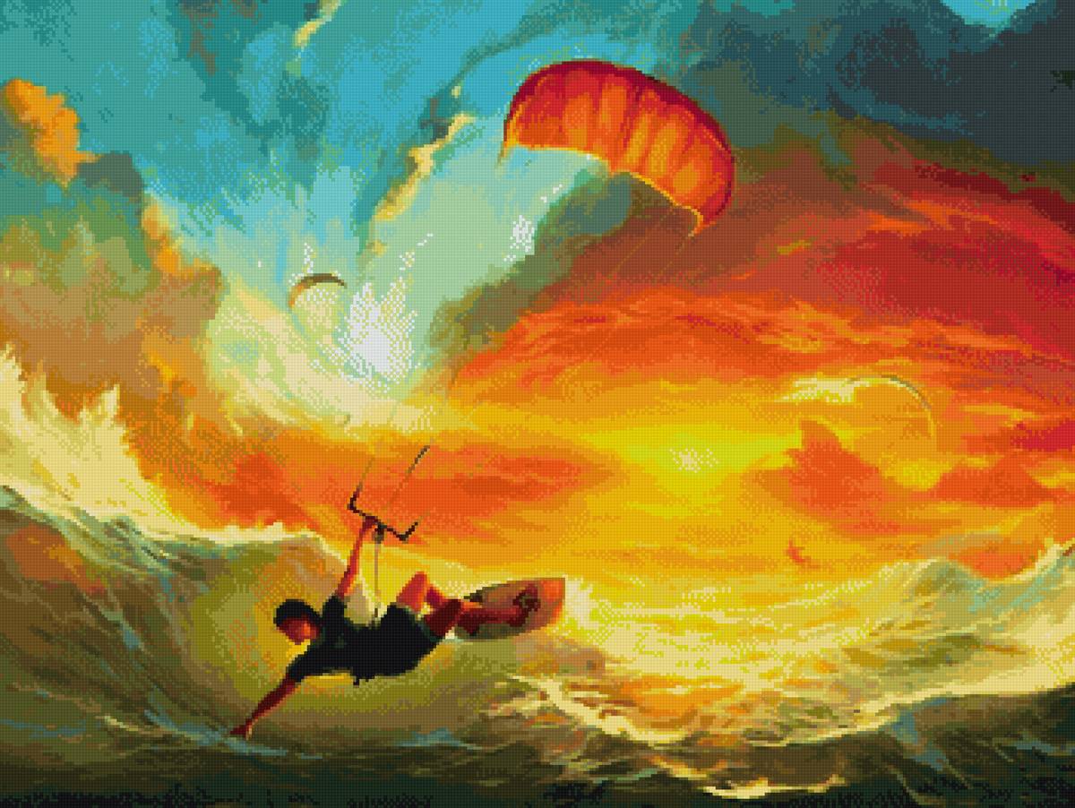 волна, спорт, люди, пнк - предпросмотр