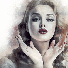 Схема вышивки «Девушка»