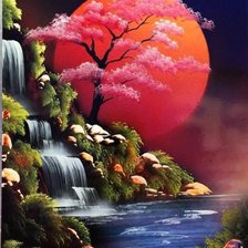 Схема вышивки «Луна»