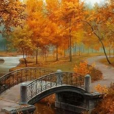 Схема вышивки «Осенний пейзаж»