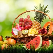 Схема вышивки «Корзина фруктов»