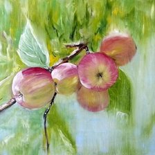 Схема вышивки «яблоки, пнк»