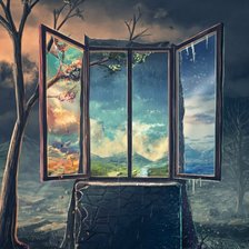 Схема вышивки «окно, пнк»