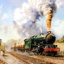 Схема вышивки «паровоз, пнк»